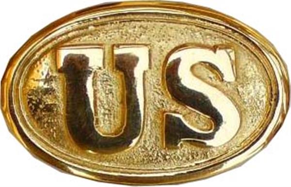 Civil War Brass Belt Buckle - U.S.