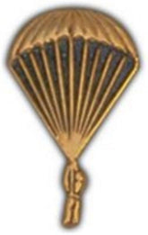 Paratrooper Man Gold Small Hat Pin - CLEARANCE!