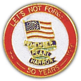 50 Years Pearl Harbor Small Pin