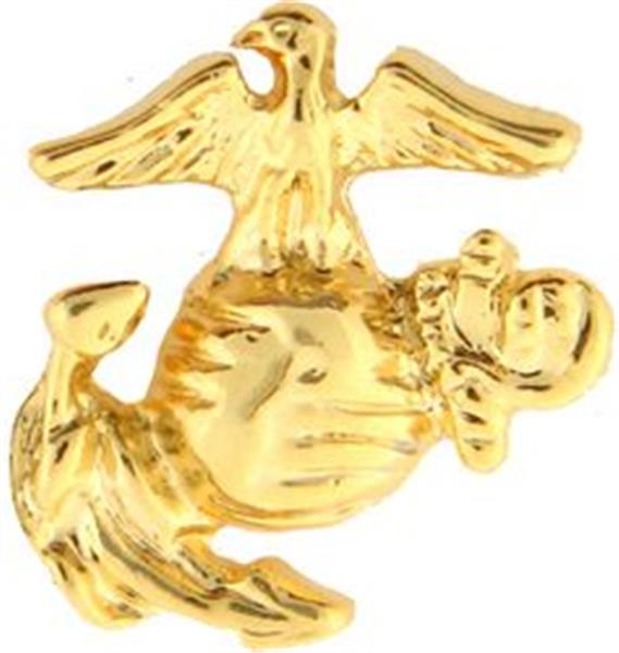 USMC Anchor Left GOLD Small Hat Pin