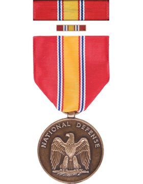 National Defense Full Size Medal Box Set with Lapel Pin