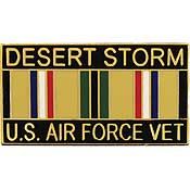 Desert Storm US Air Force Veteran Pin  - Size 1-1/8 inch
