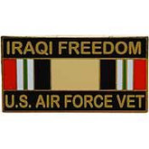 Iraqi Freedom U.S. Air Force Veteran Pin  - Size 1-1/8 inch