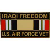 Iraqi Freedom U.S. Air Force Veteran Pin  - Size 1-1/8 inch - CLEARANCE!