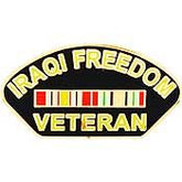 Iraqi Freedom Veteran Flag Pin  - Size 1-1/8 inch