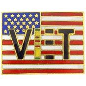 Vietnam Veteran Flag Pin  - Size 1 inch - CLEARANCE!