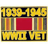 WWII Veteran Pin  - Size 1.25 inch