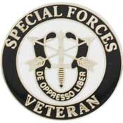 Special Forces Veteran Pin  - Size 1-1/8 inch