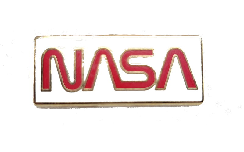 NASA Logo Pin - White/Red