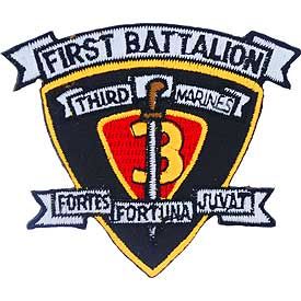1st Battalion 3rd Marines Patch - 3 inch - CLEARANCE!