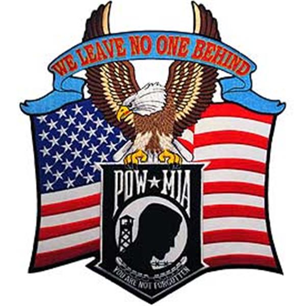 POW MIA We Leave No One Behind 12 inch Patch