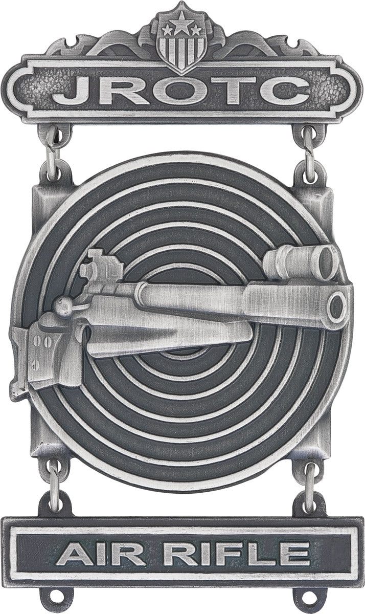 Copy of JROTC Marksman with Air Rifle Q-Bar, Target (Silver Ox)