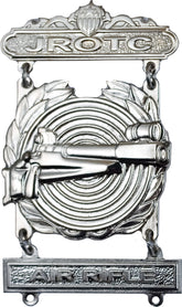 JROTC Expert with Air Rifle Q-Bar,Target & Wreath (Nickel)