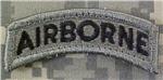 Airborne Tab ACU Patch with Hook Fastener Backing - For Army ACU Uniform