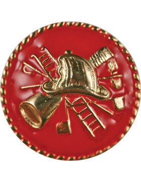 Fire Department Collar Device - Red Enamel Disk