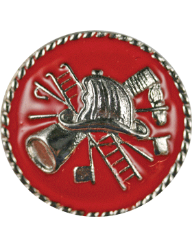 Fire Department Collar Device - Red Enamel Disk