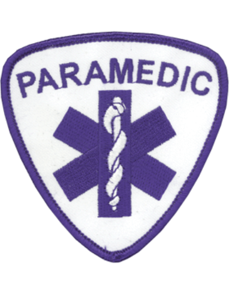 Paramedic 3.5in Patch Blue and White