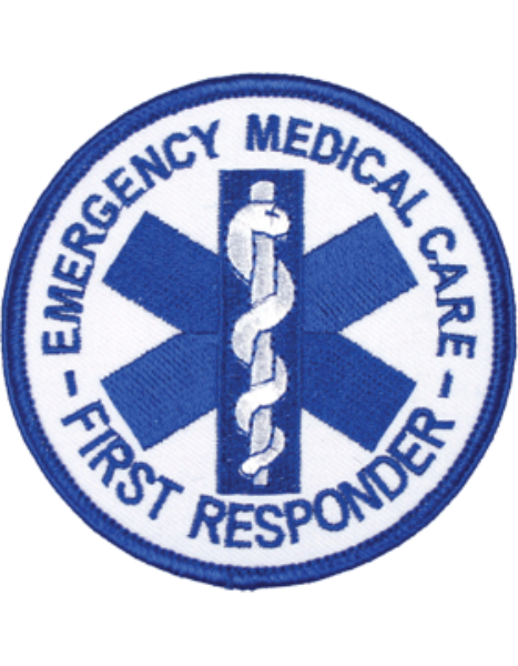 Emergency Medical Technician (EMT) with Ambulance Patch (Red & Blue)