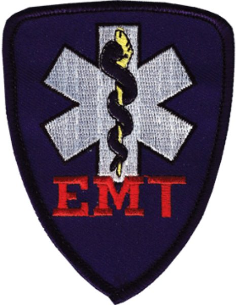Emergency Medical Technician (EMT) Patch with Blue Shield