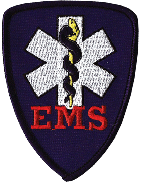 Emergency Medical Services Patch with Blue Shield