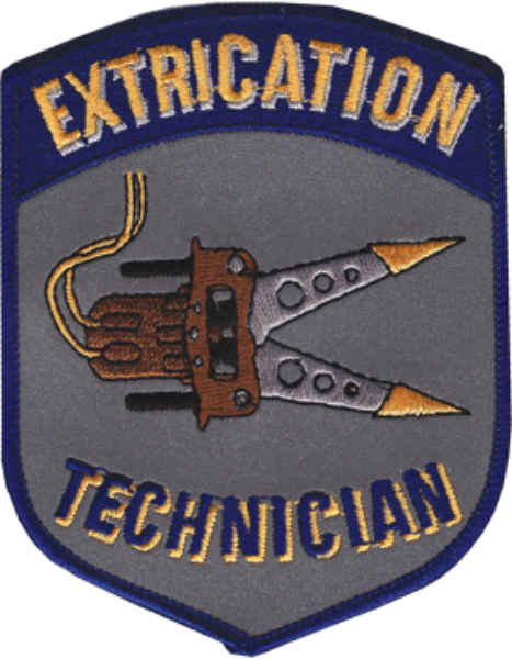 Extrication Technician Shield Patch Gray
