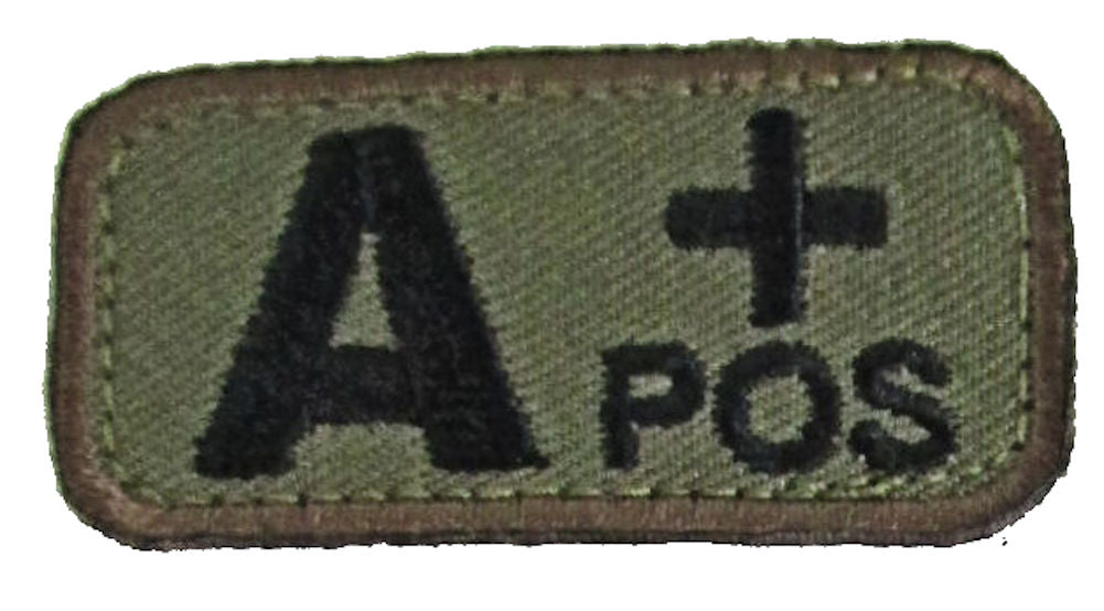 A POSITIVE Blood Type Patch - WOODLAND