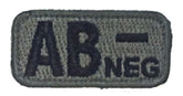AB NEGATIVE Blood Type Patches - FOLIAGE GREEN
