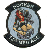 13th MEU ACE Hooker USMC Patch - with HOOK Fastener