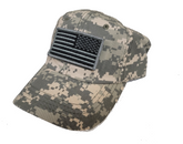 Tactical Cap Package with U.S. Flag Patch and Personalized Name Tape - Various Colors