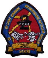 2nd LAR BN 2nd MARDIV USMC Patch - Victory to the Bold