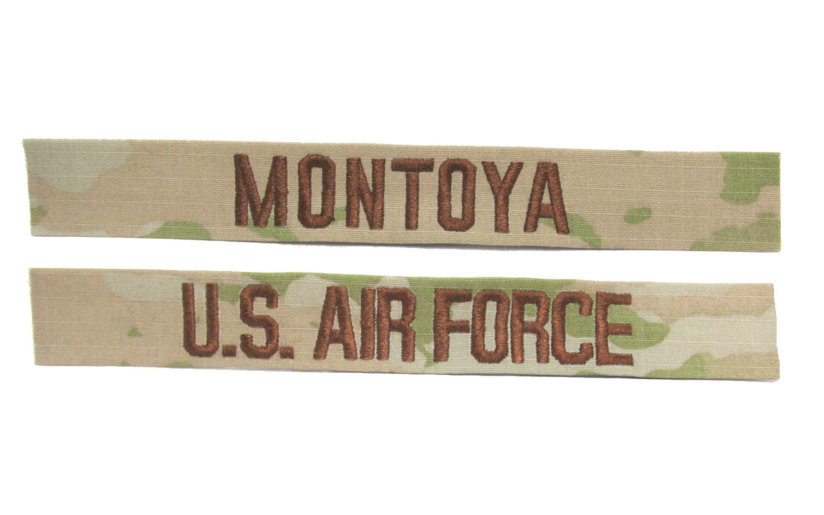 U.S. Air Force 3 Color OCP Name Tape  - 2 Piece Set