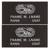 U.S. Air Force Leather Flight Badge BROWN - 1 Pair
