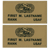 U.S. Air Force Leather Flight Badge - TAN - 1 Pair