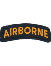 Airborne Tab Patch - Gold on Black