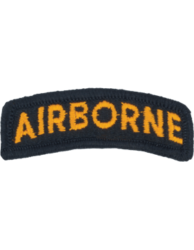 Airborne Tab Patch - Gold on Black - Full Color Dress