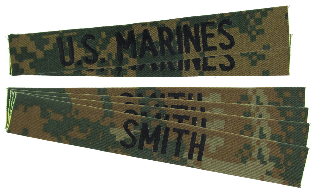 U.S. Navy Woodland NWU III Name Tapes