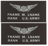 U.S. Army Leather Flight Badge - BROWN - 1 Pair