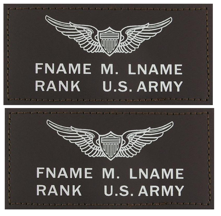 U.S. Army Leather Flight Badge - BROWN - 1 Pair