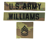 3 Piece U.S. Army OCP Name Tape & Rank Insignia