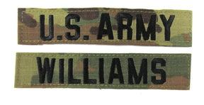 U.S. Army 3 Color OCP Name Tape  - 2 Piece Set