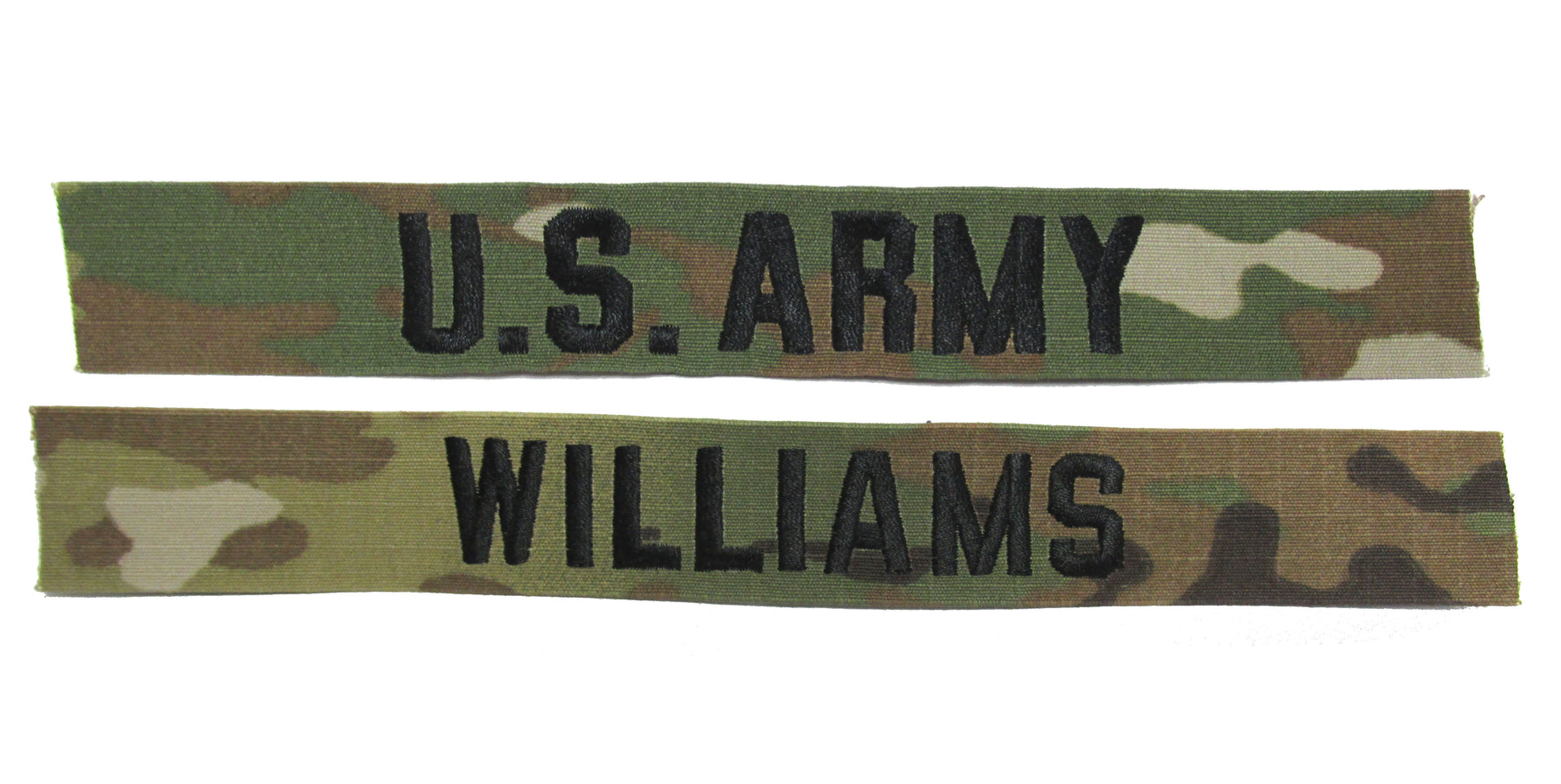 2 Piece Custom Army Name Tape Set - SEW ON - 3-Color OCP