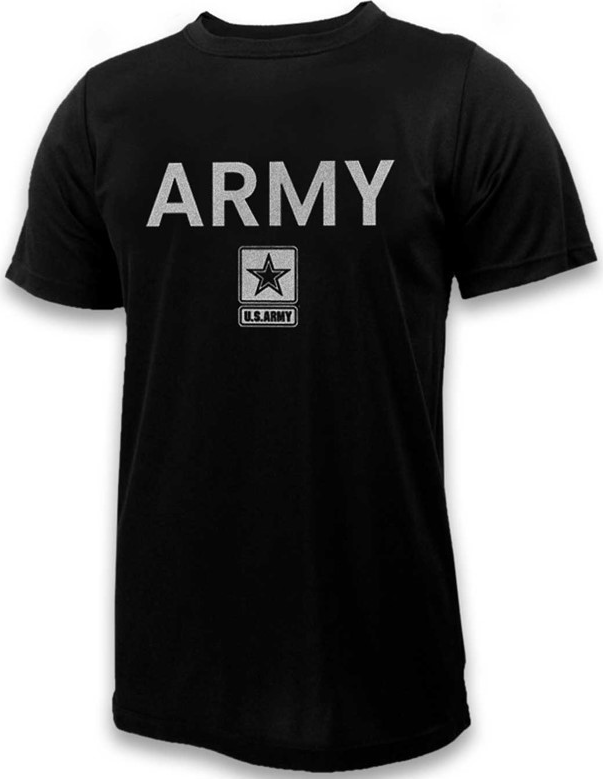 Joe Blow U.S. Army Reflective Moisture Wicking Performance T-Shirt - BLACK