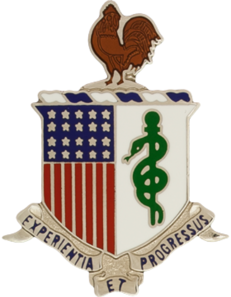 Regimental Crest Medical Dept Regt (Experientia et Progressus)