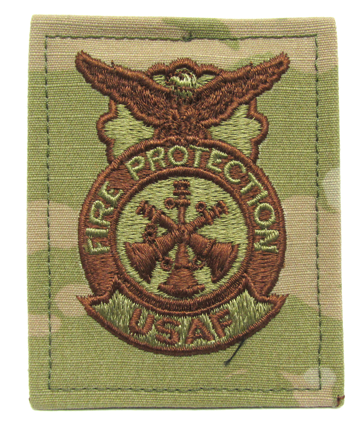 U.S. Air Force Assistant Fire Chief OCP Badge Patch - Spice Brown