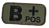 B POSITIVE Blood Type Patch - WOODLAND