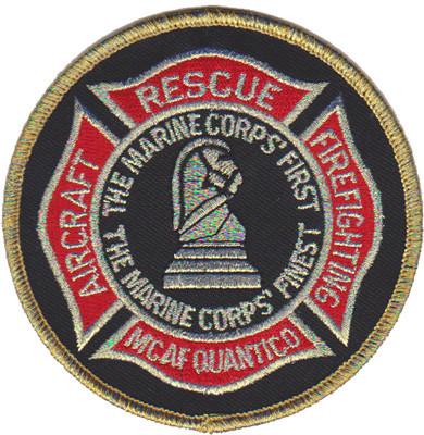 Crash Crew MCAF Quantico USMC Patch - Aircraft Rescue Firefighting