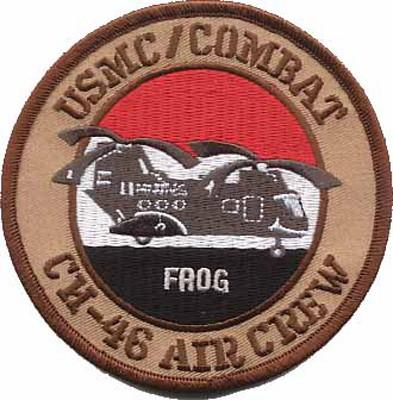USMC Combat CH-46 Air Crew - Frog Iraq Patch