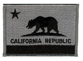 California State Flag Patch Grey