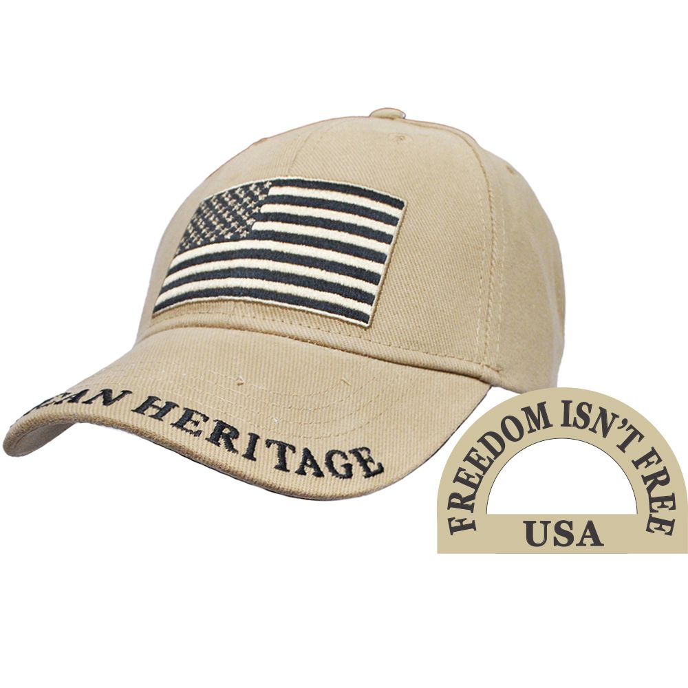 American Heritage U.S. Flag Ball Cap - DESERT