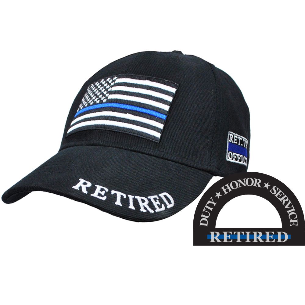Thin Blue Line Flag Ball Cap - Retired